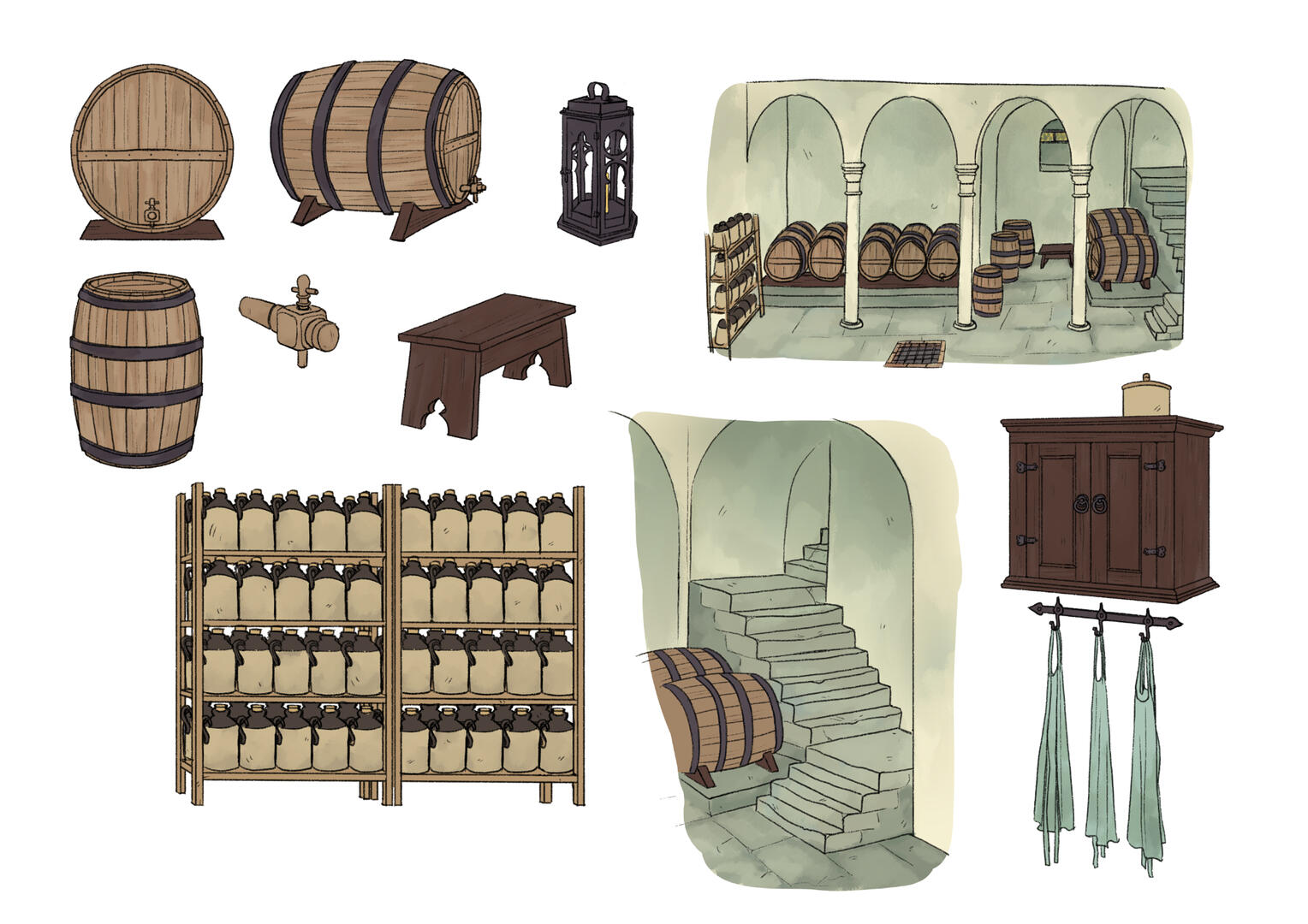 Environment design: cellar (2021)