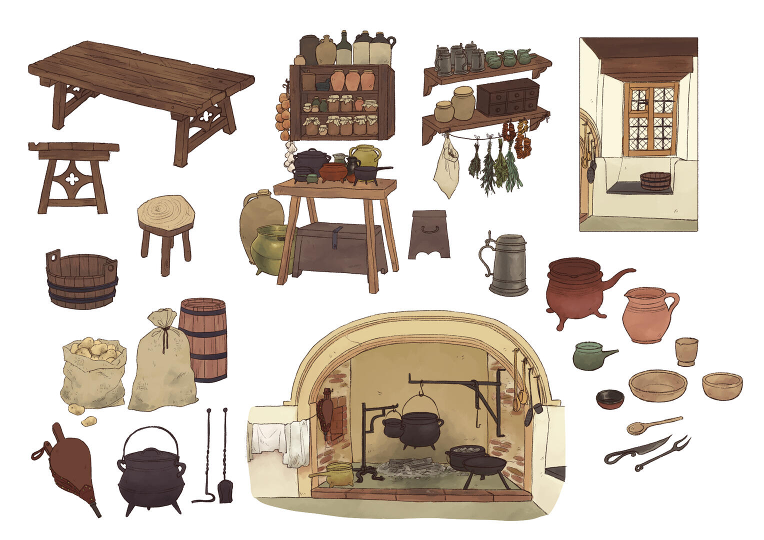 Environment design: kitchen (2021)