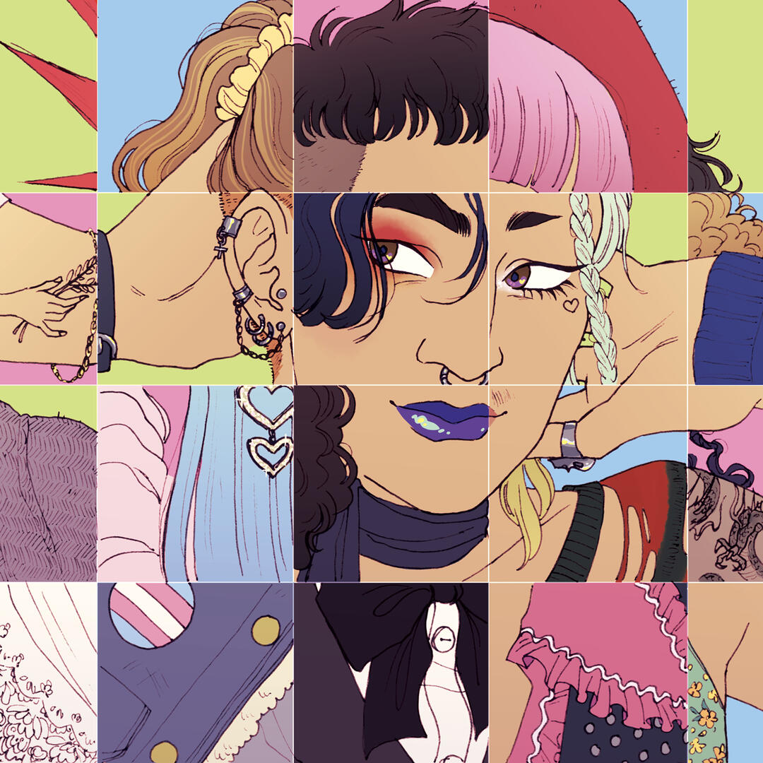 Chapter cover for the "When I Was Me: Moments of Gender Euphoria" anthology (2021)