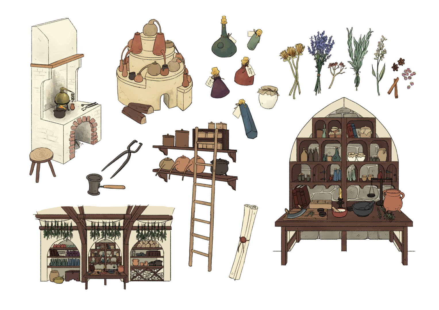 Environment design: alchemy lab (2021)
